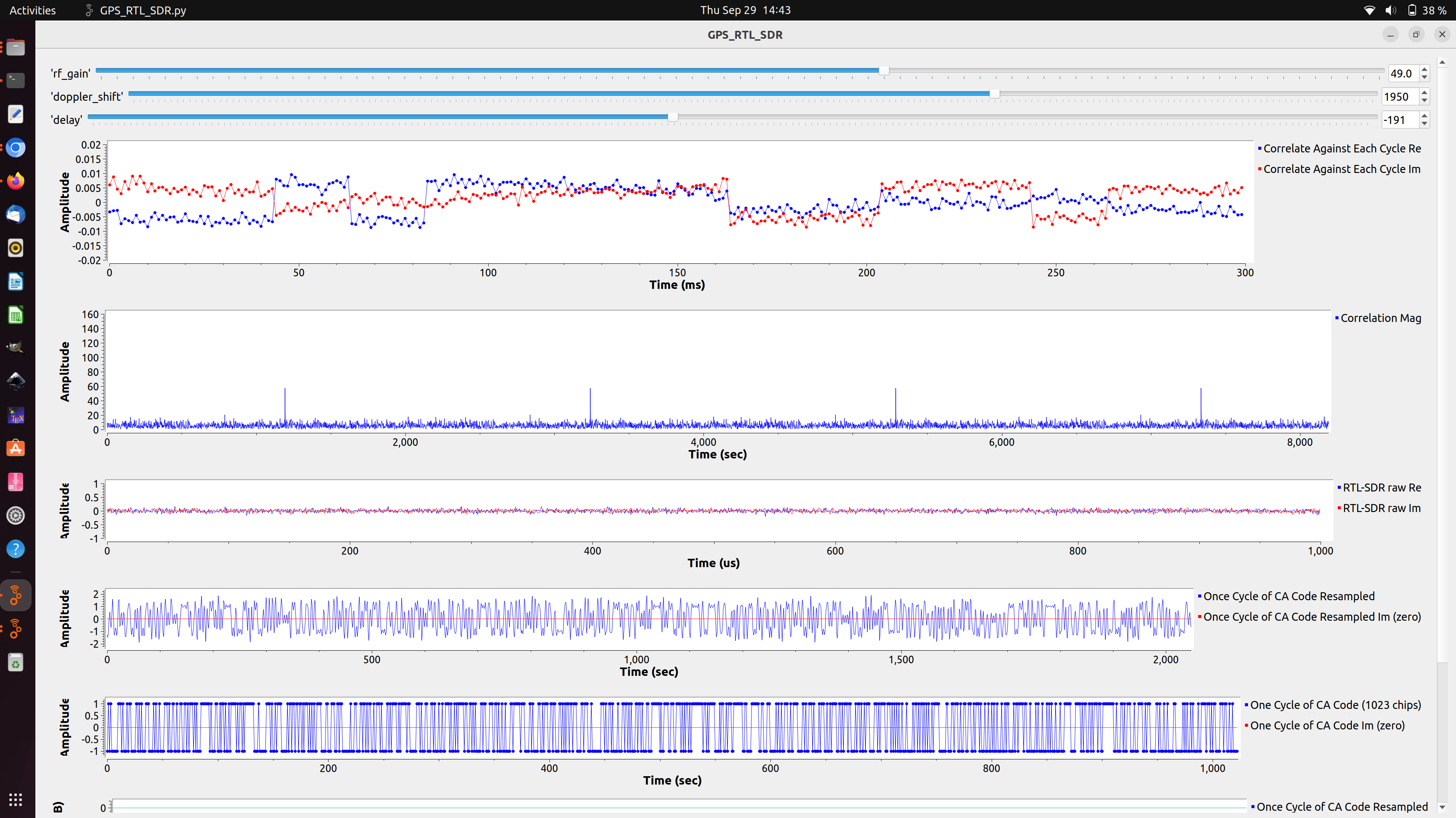 GPS correlation and demodulation in operation